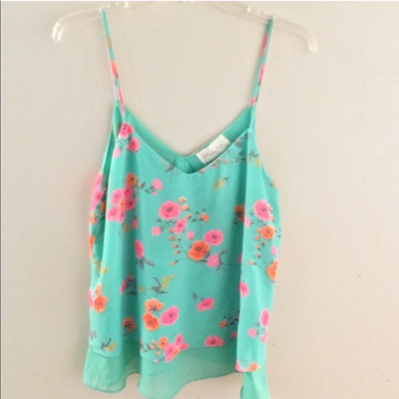 BOHO PAISLEY KATE MINT GREEN FLORAL CAMISOLE - Picture 2 of 3